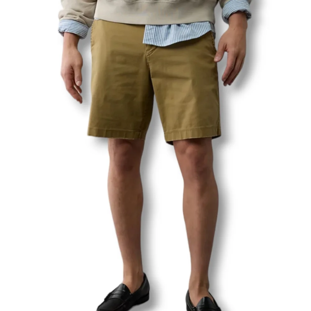 American Eagle Men's Flex 9" Lived-In Khaki Short - Picture 2 of 14